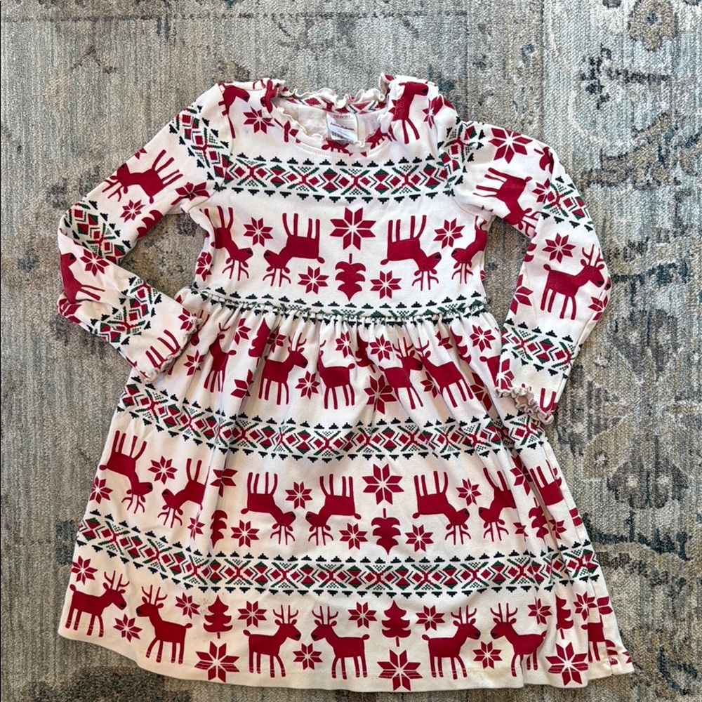 Hannah Andersson Festivr Red and White Kids Dress